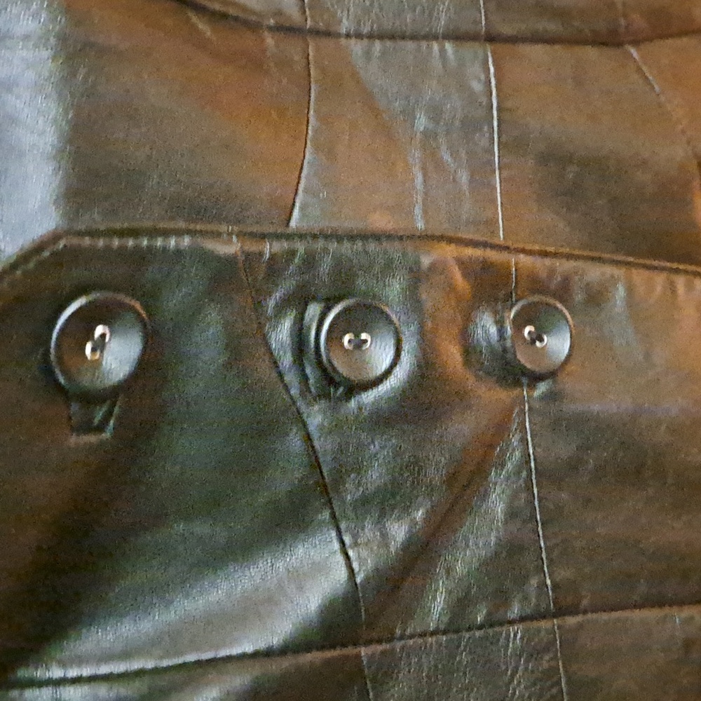 🇮🇹 Danier Italian leather Woman's tailored style black Pure leather. Size xs,s - Picture 4 of 9